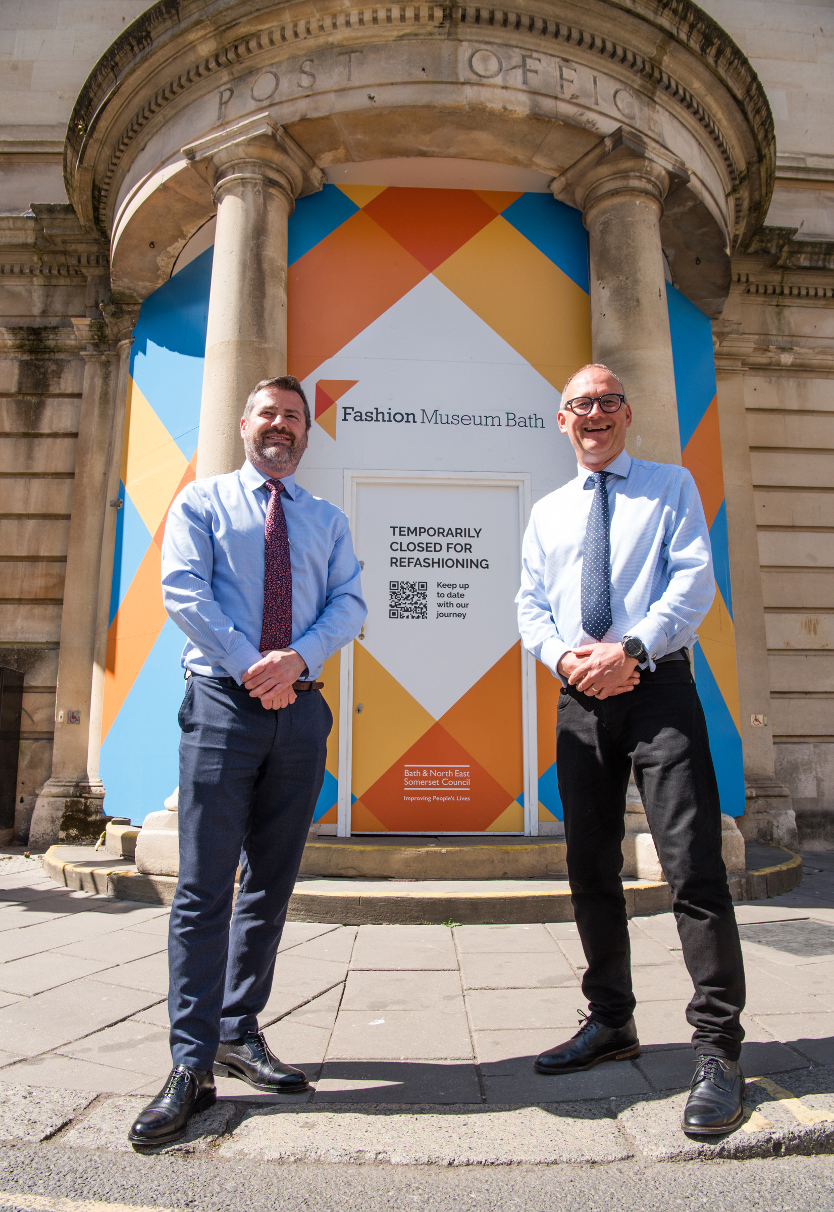 Councillor Kevin Guy & Councillor Paul Roper at the Old Post Office building