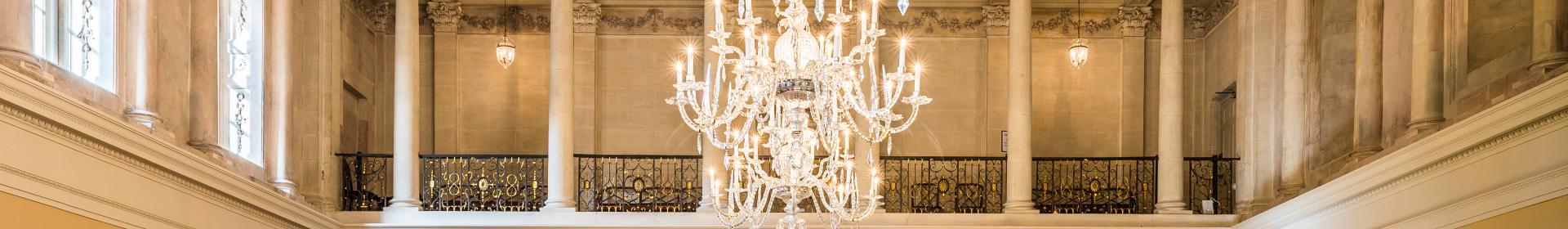 Image: Chandeliers in the Assembly Rooms. Image by Andy Fletcher