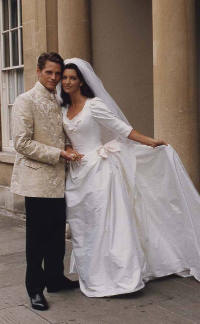 1995 Catherine Rayner, Tom Gilbey: Wedding dress, shoes by Emma Hope; man’s brocade jacket. Selector: Sandra Boler, Brides