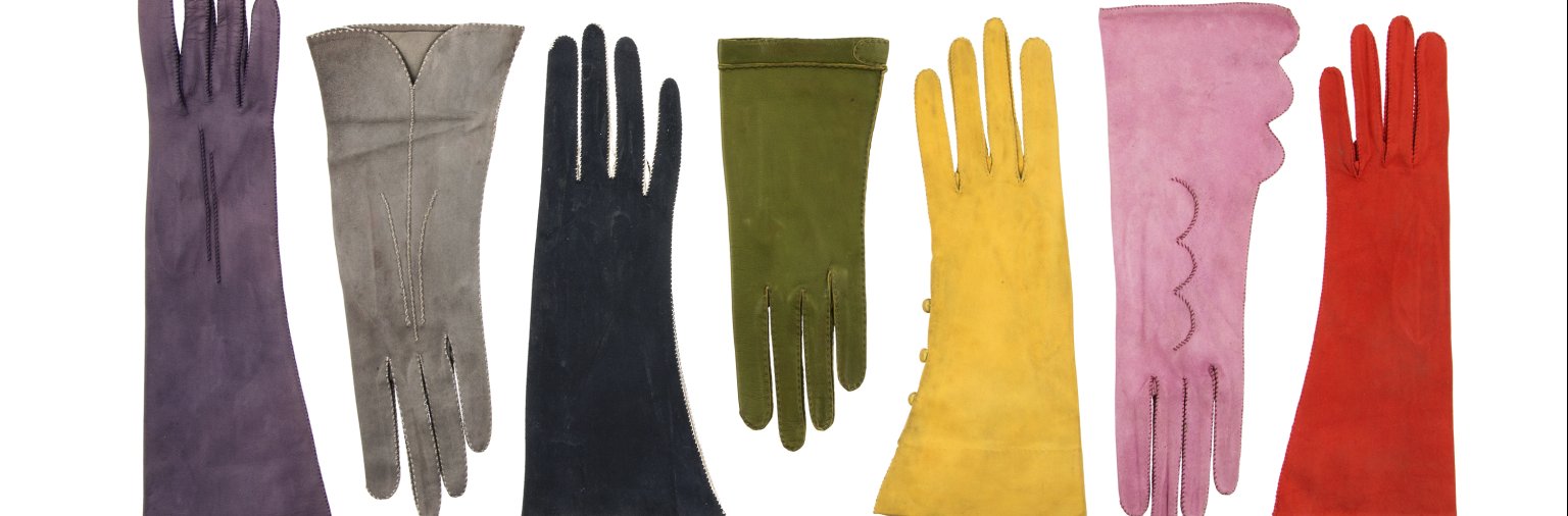 A collection of gloves from the Fashion Museum collection