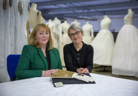 Image: Rosemary Harden and Deborah Moore at Dents Headquarters